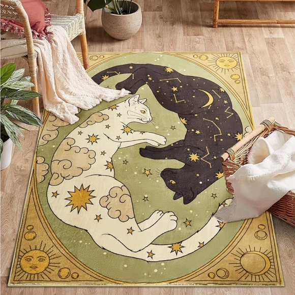 Pottery Barn Other - ✨Celestial Cats Rug Bohemian CatsWashable Rug forCat Lovers Starry Const…